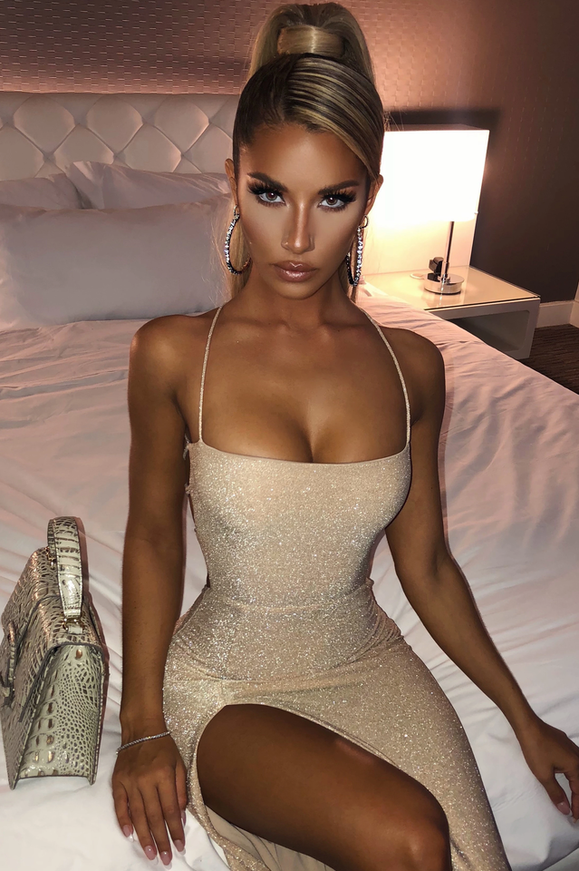 Gold Sparkle Double-Layer Maxi