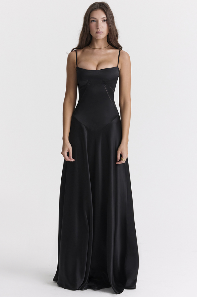 Satin Corset-Lace Maxi