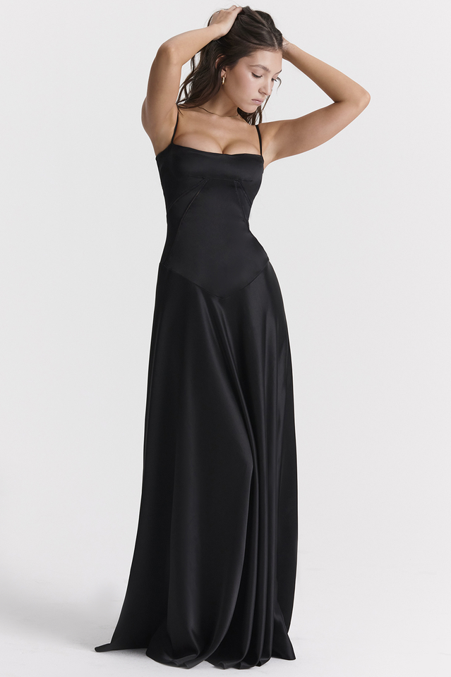 Satin Corset-Lace Maxi
