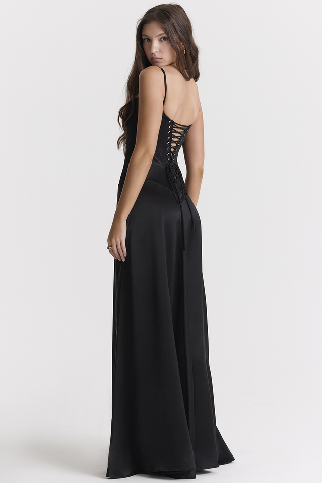 Satin Corset-Lace Maxi