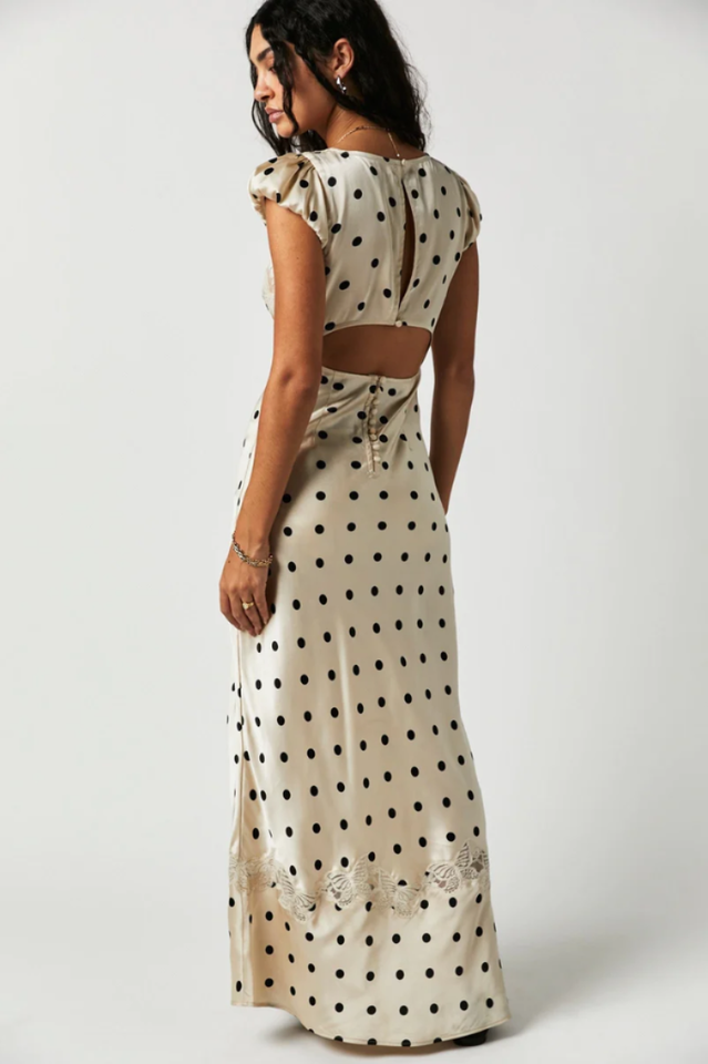 Polka-Dot Sweetheart Fit Dress