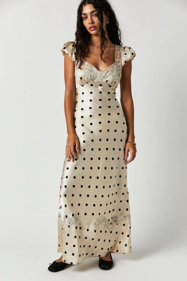 Polka-Dot Sweetheart Fit Dress