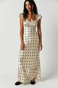 Polka-Dot Sweetheart Fit Dress
