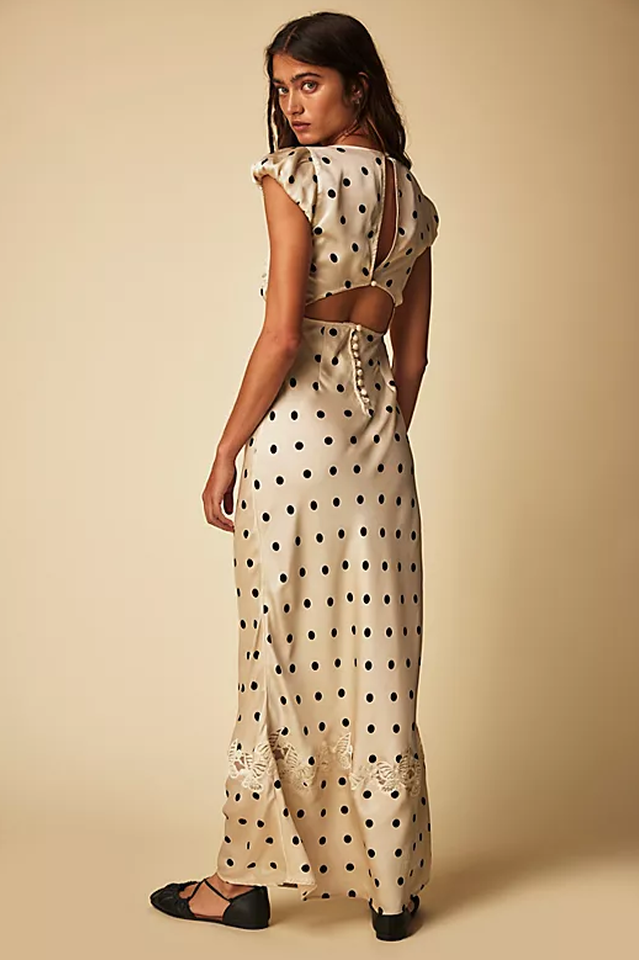 Polka-Dot Sweetheart Fit Dress