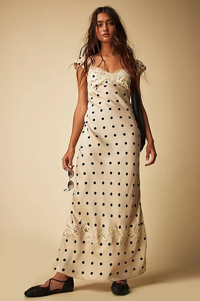 Polka-Dot Sweetheart Fit Dress