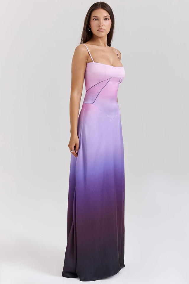 Satin Corset-Lace Maxi