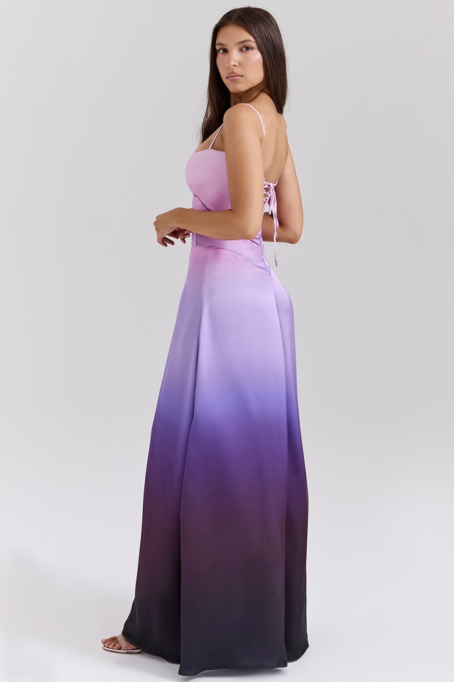 Satin Corset-Lace Maxi