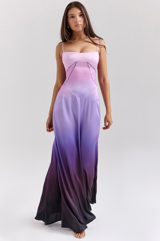 Satin Corset-Lace Maxi