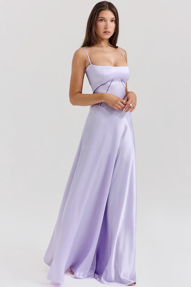 Satin Corset-Lace Maxi