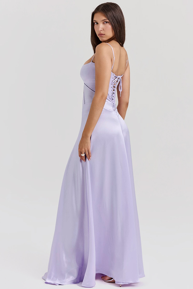 Satin Corset-Lace Maxi