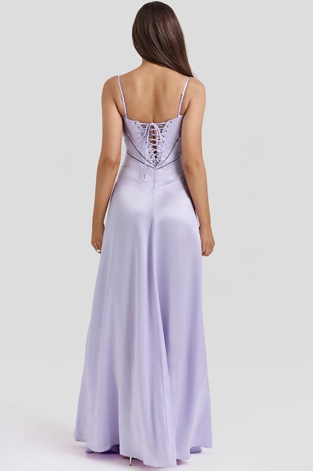 Satin Corset-Lace Maxi