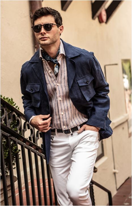 Unlined over shirt in safari style