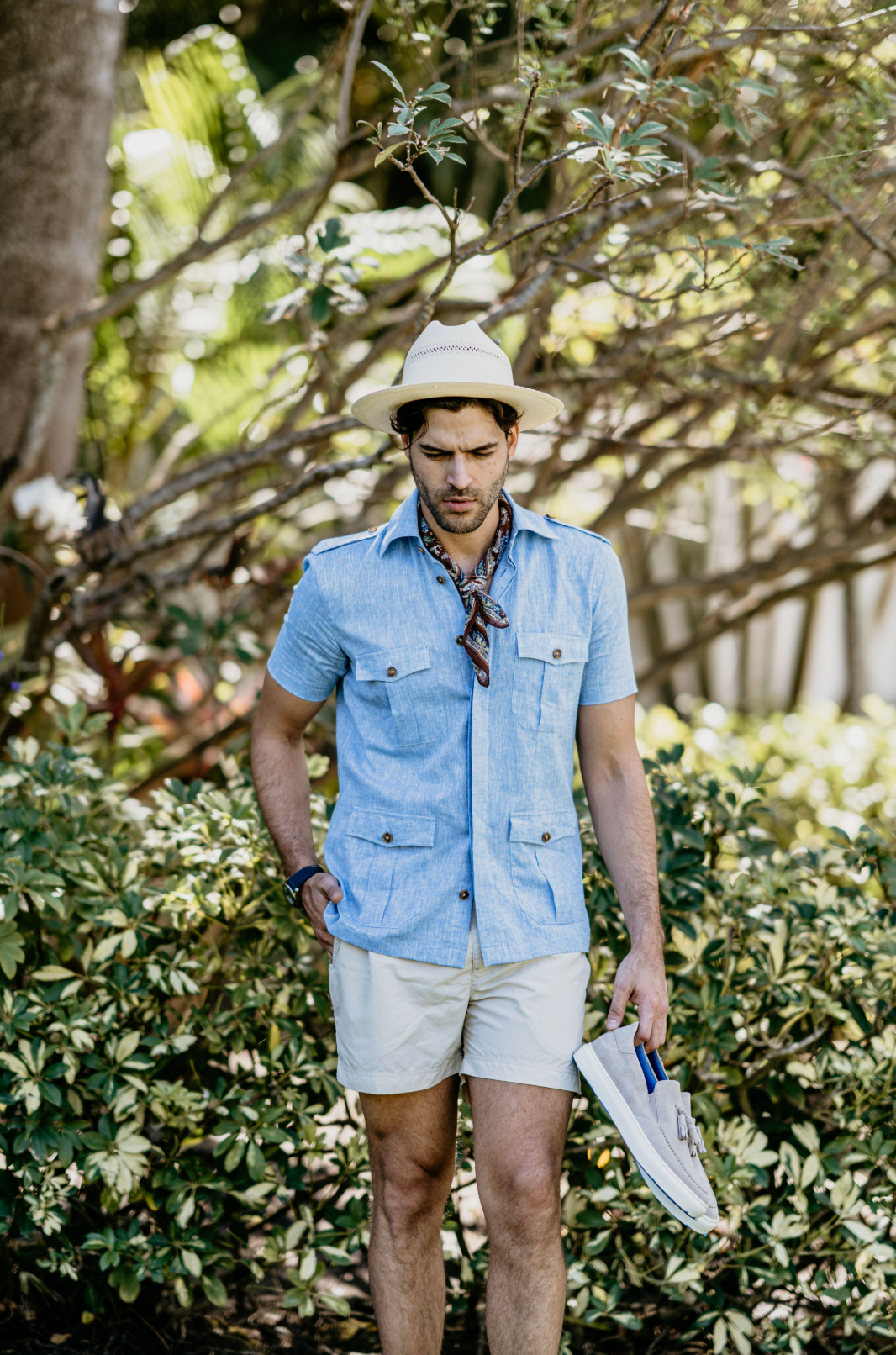 Work Shirt in Aqua Blue
