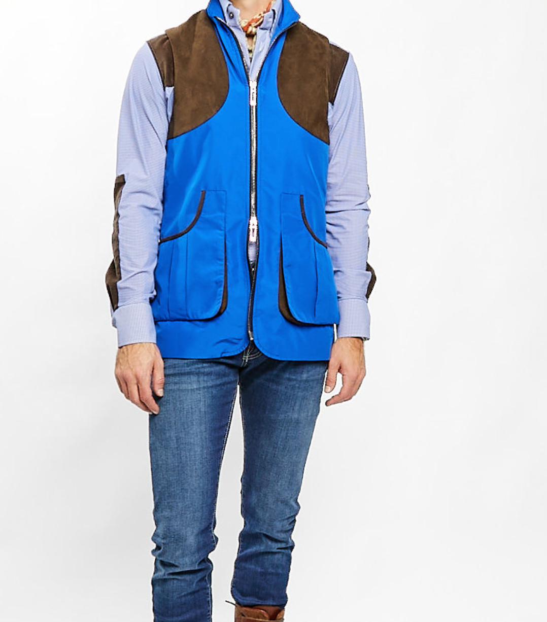 ‌Suede-Trimmed Performance Field Vest