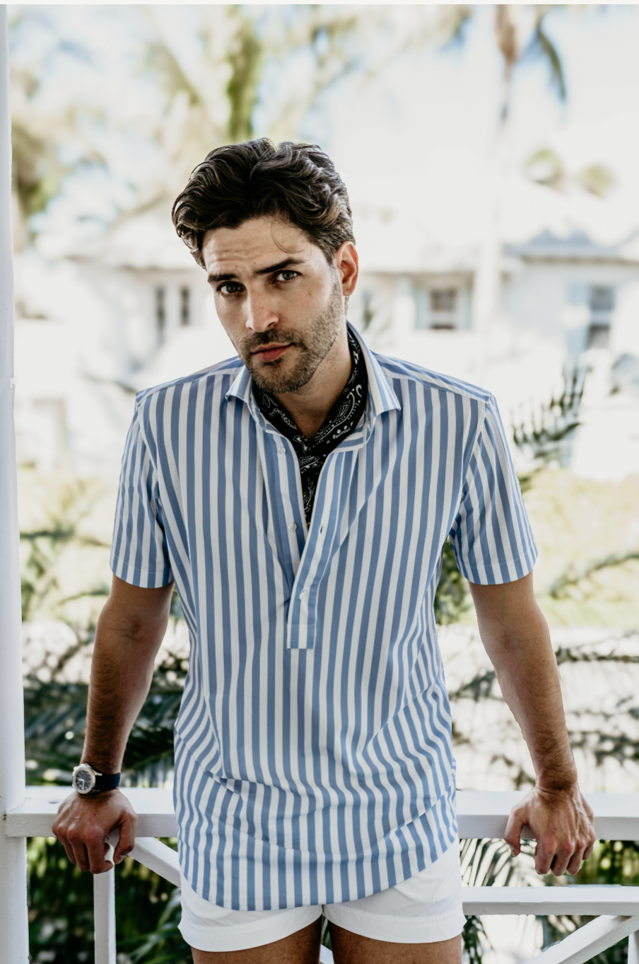 Light Blue Awning Stripe Shirt