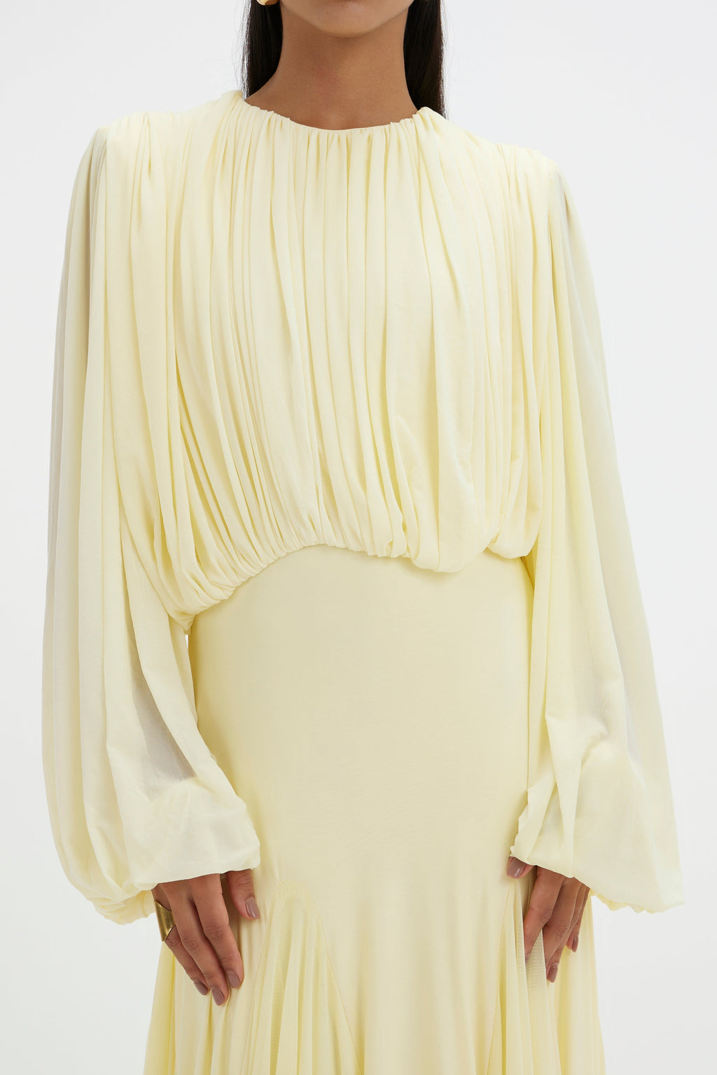 Lantern Sleeve Maxi Party Dress