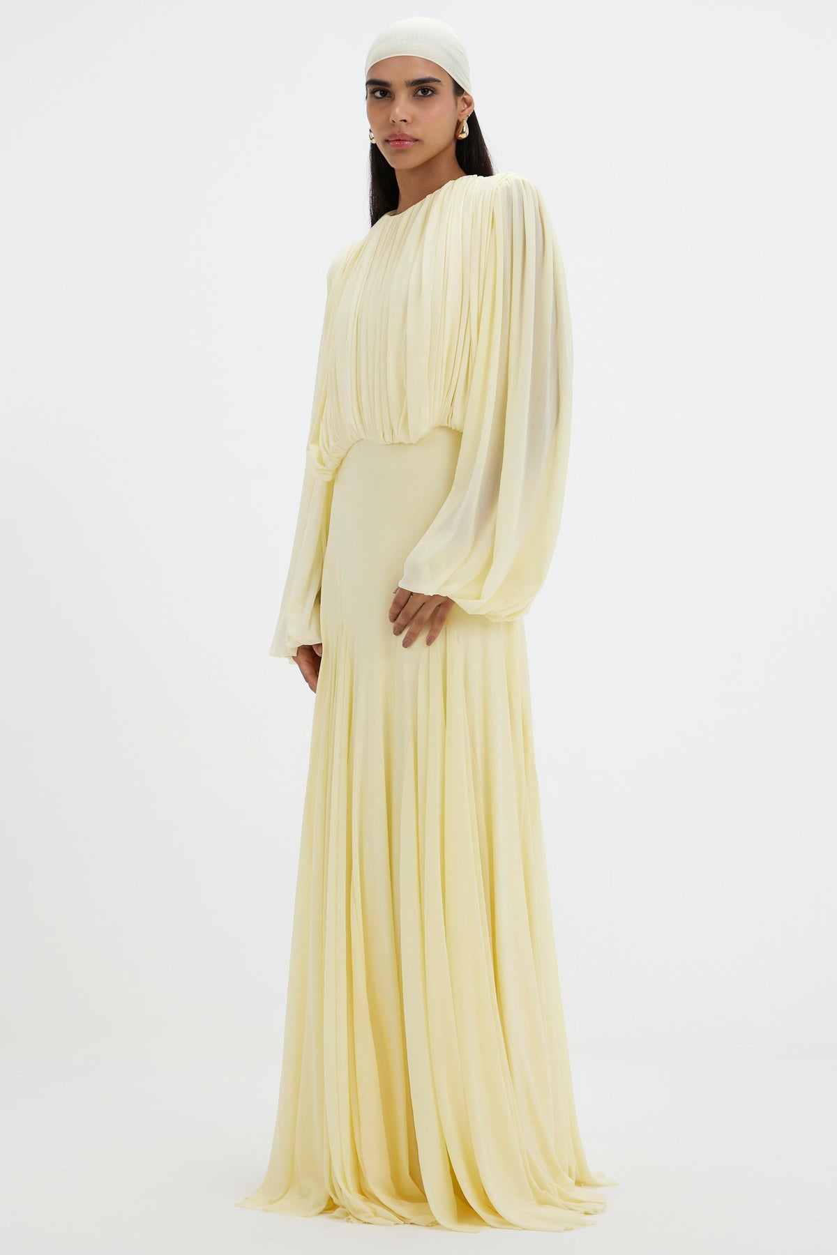 Lantern Sleeve Maxi Party Dress