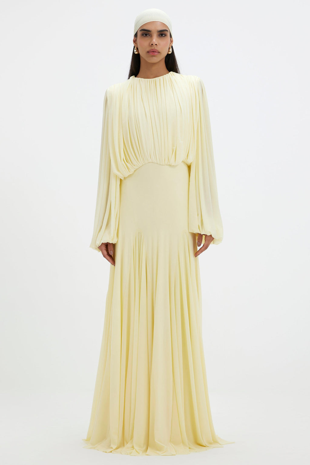 Lantern Sleeve Maxi Party Dress