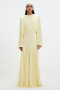 Lantern Sleeve Maxi Party Dress
