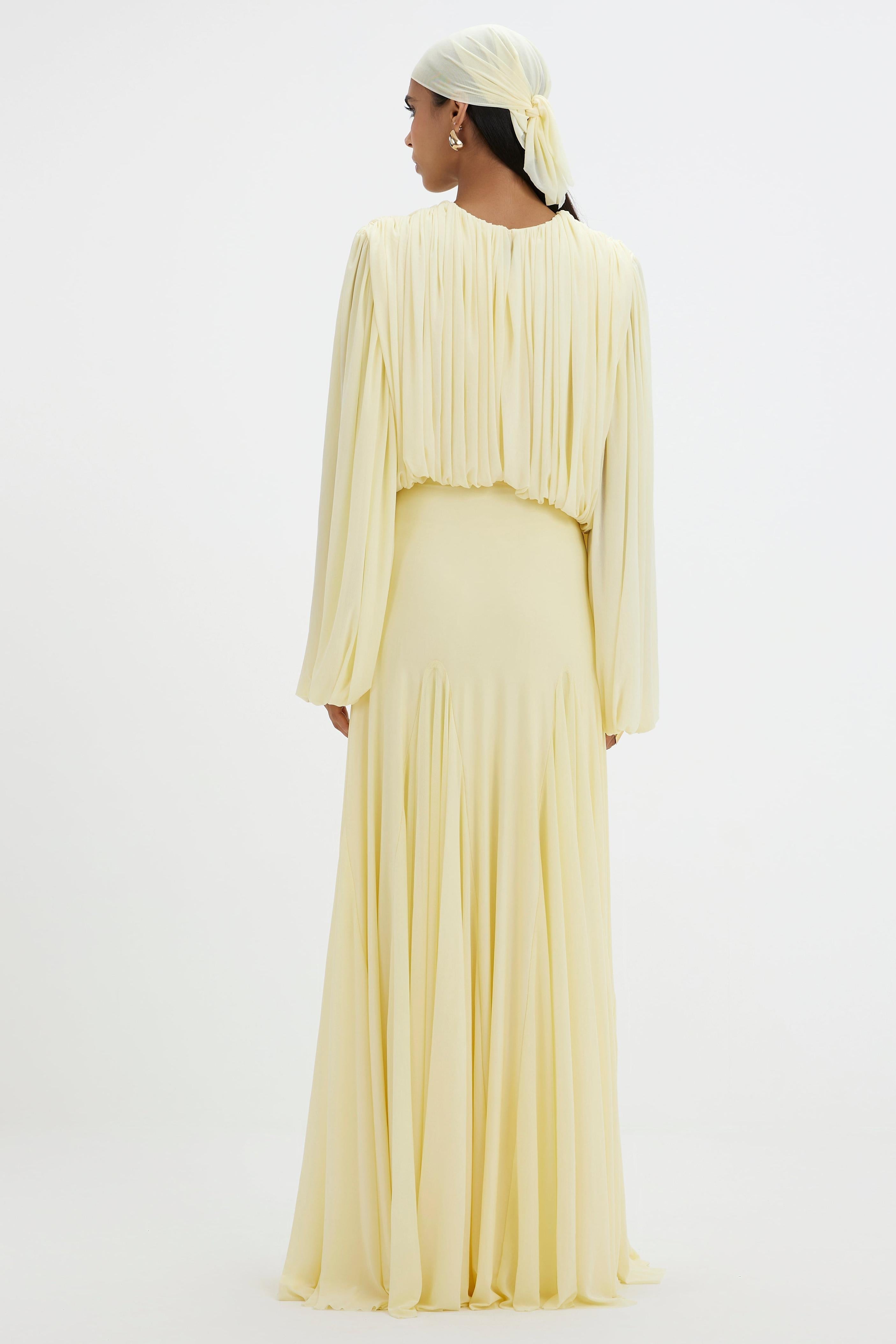 Lantern Sleeve Maxi Party Dress