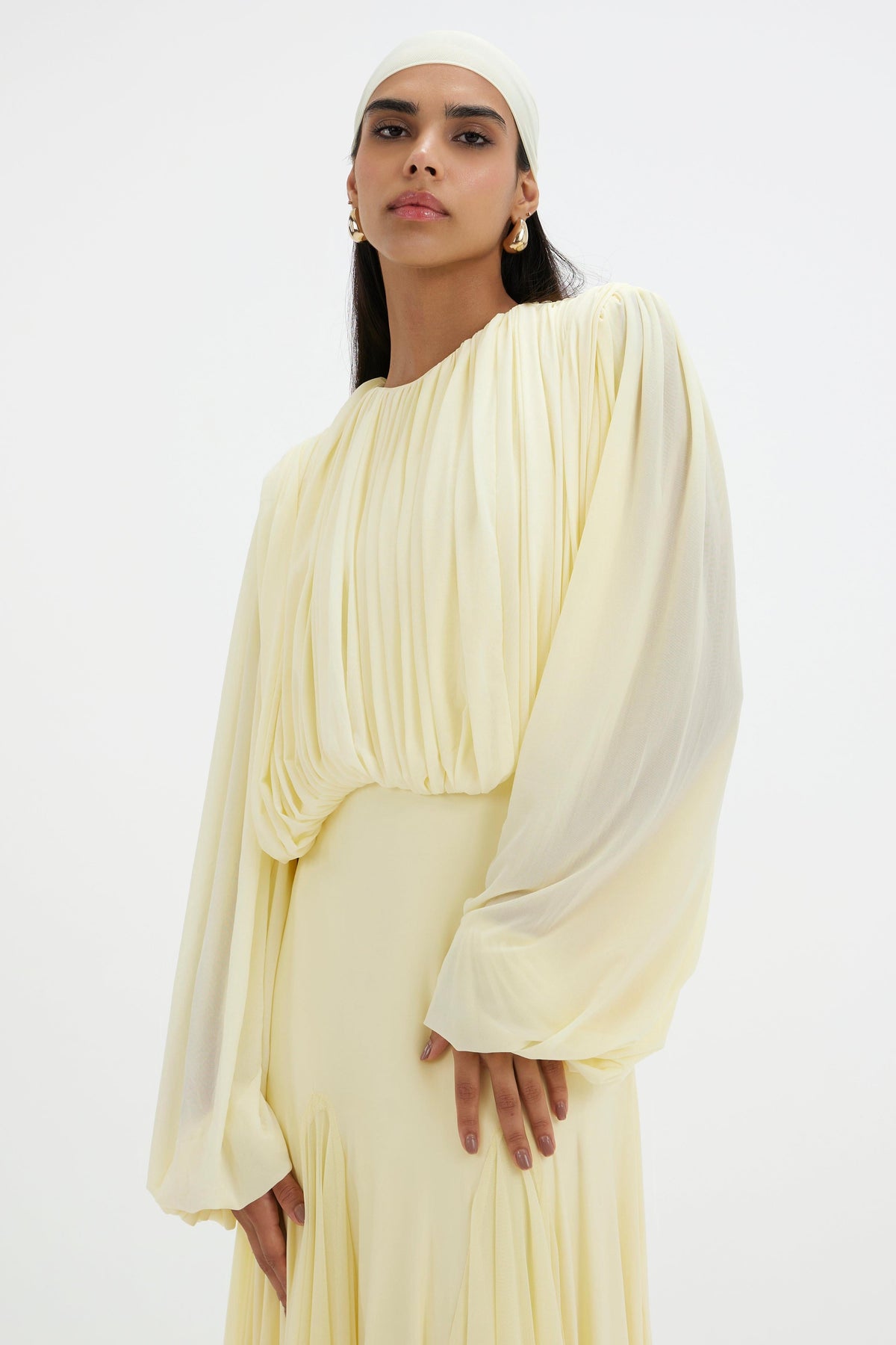 Lantern Sleeve Maxi Party Dress