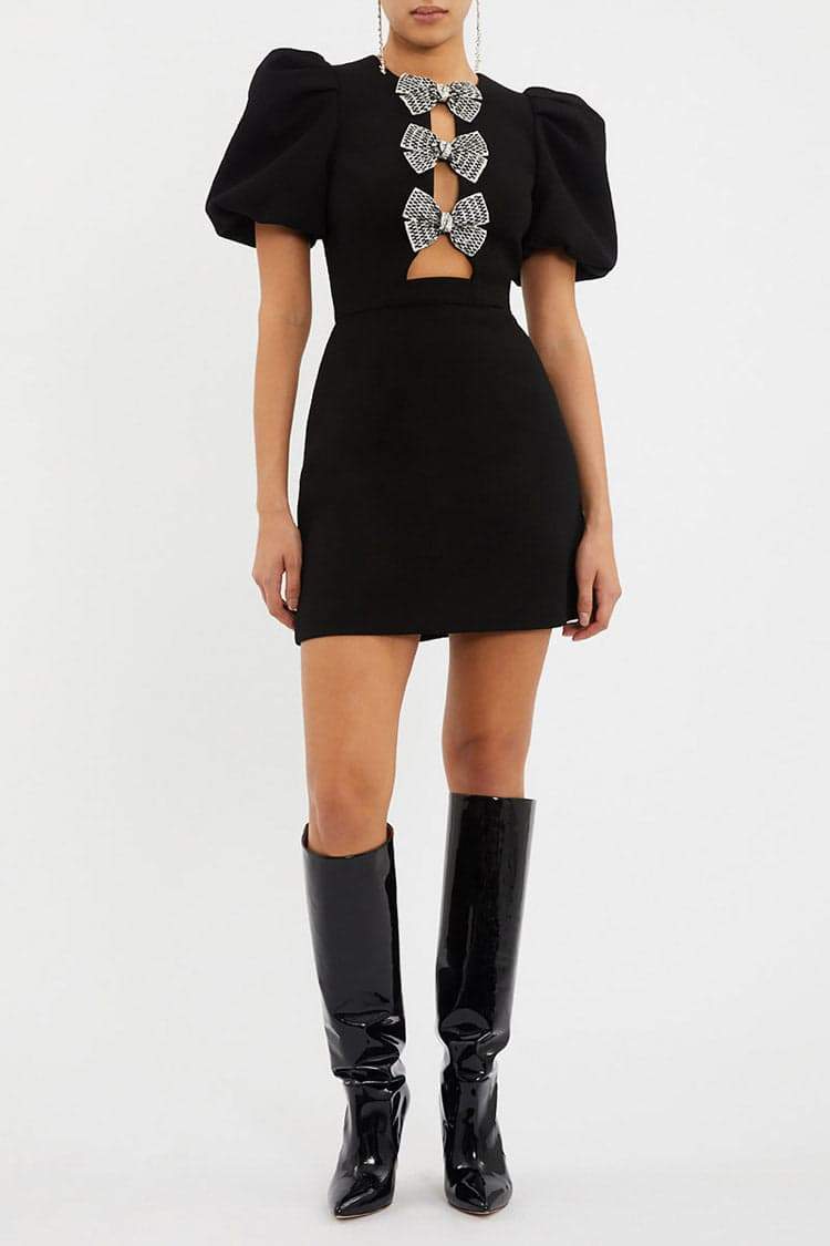 Flattering Straight Hem Puff Mini