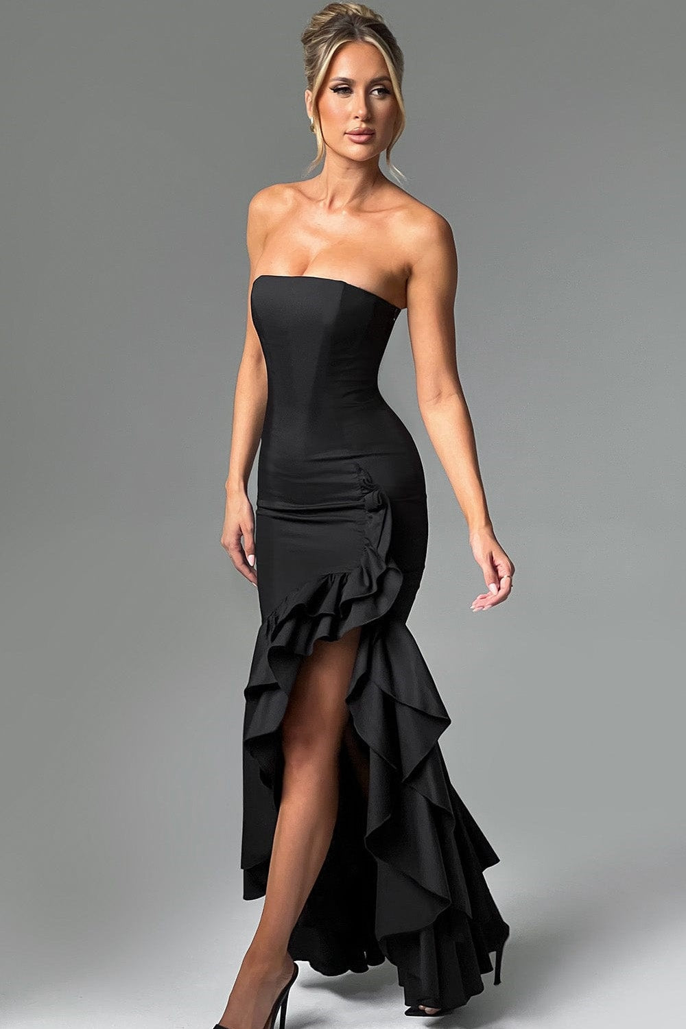 Contour Seam Frill Maxi