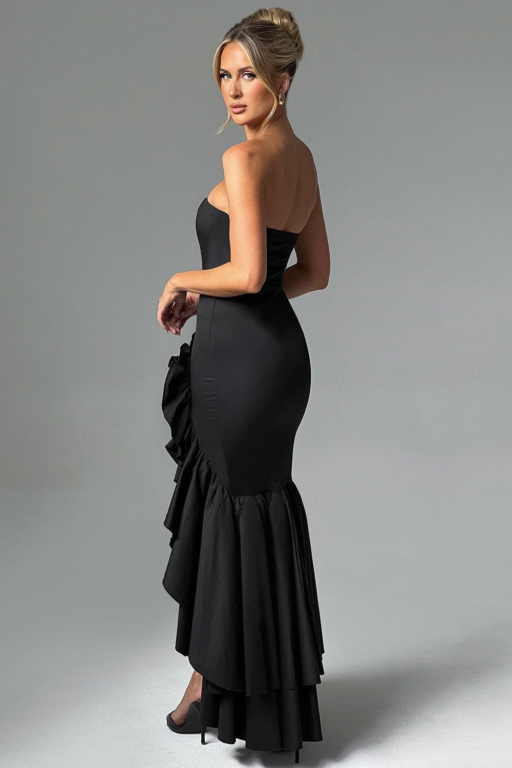 Contour Seam Frill Maxi