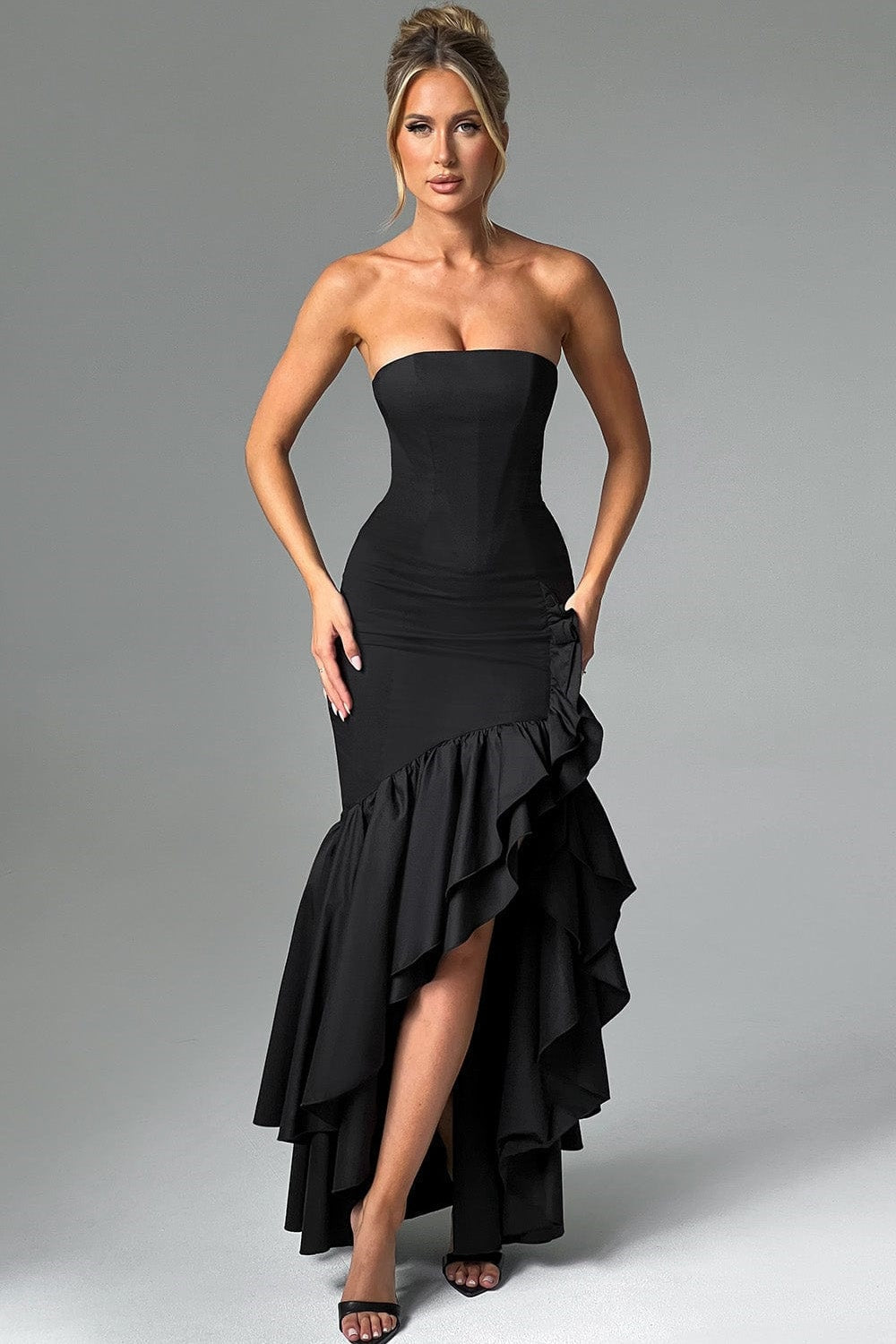 Contour Seam Frill Maxi