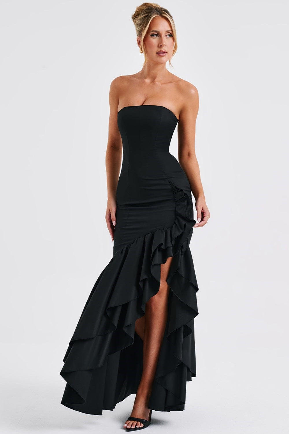 Contour Seam Frill Maxi