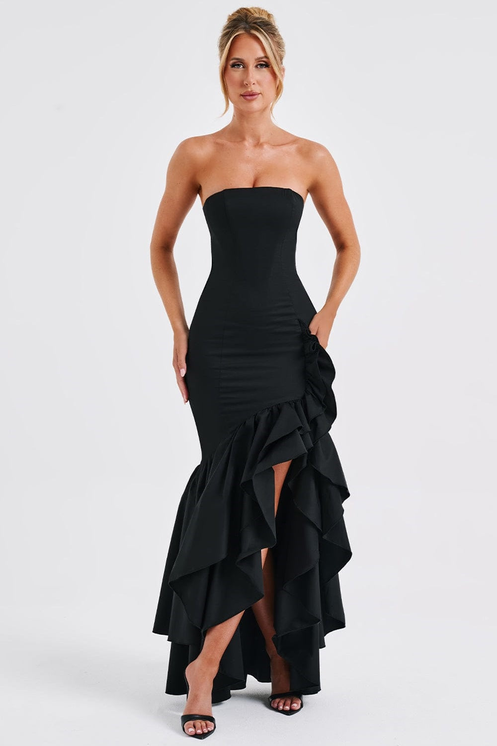 Contour Seam Frill Maxi