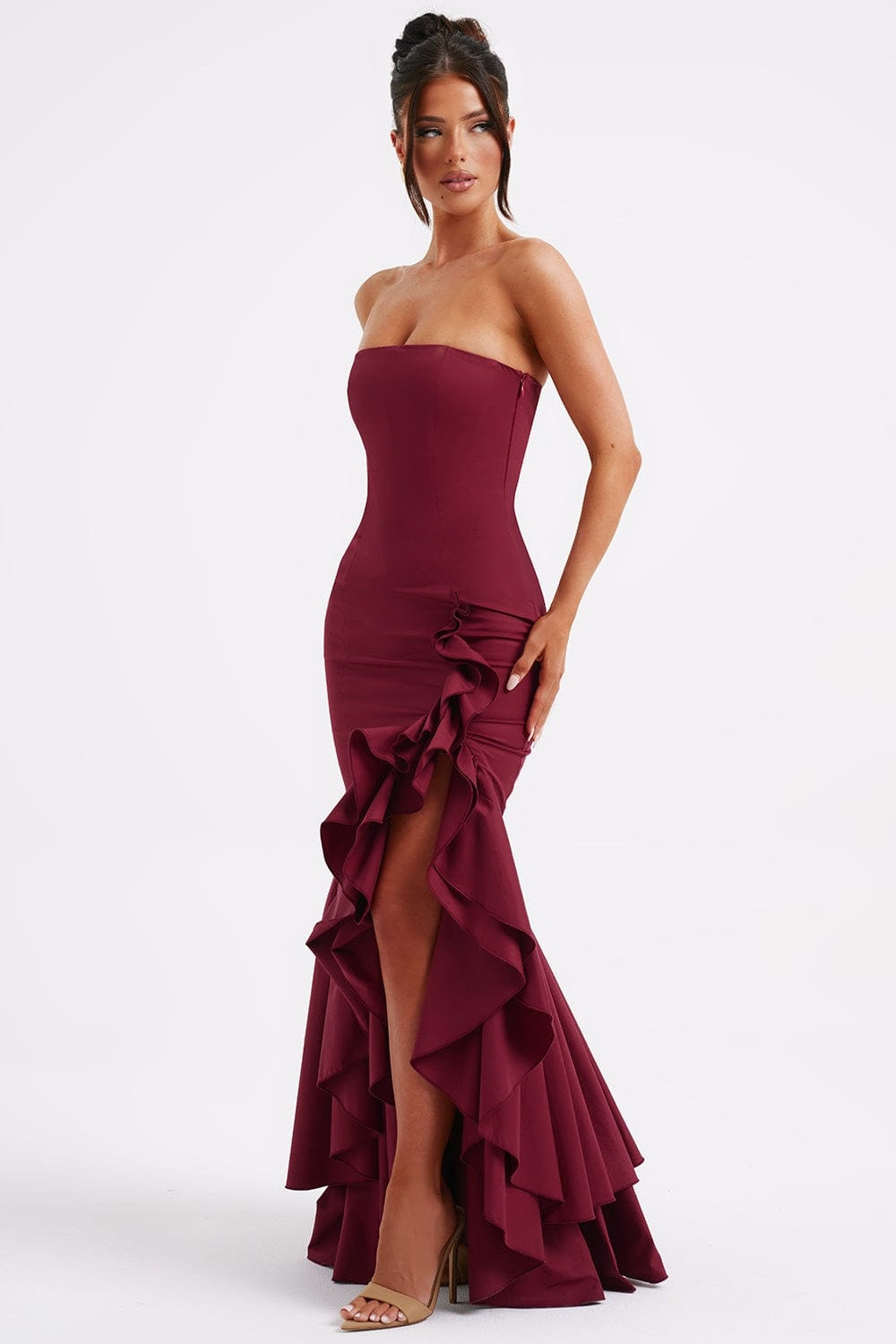 Contour Seam Frill Maxi