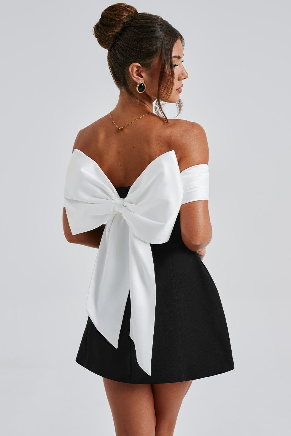 Bow Detail Invisible Zip Dress