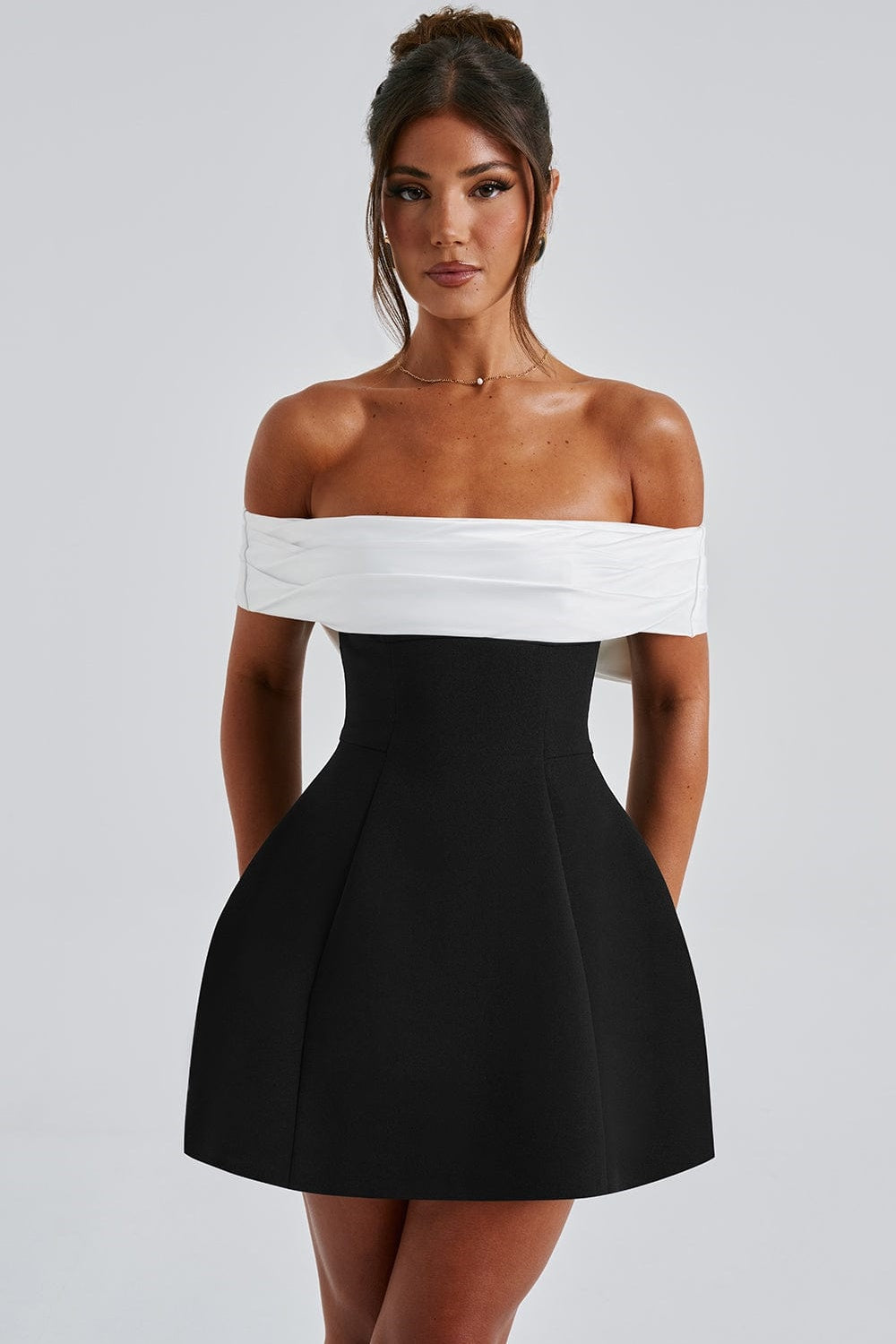 Bow Detail Invisible Zip Dress