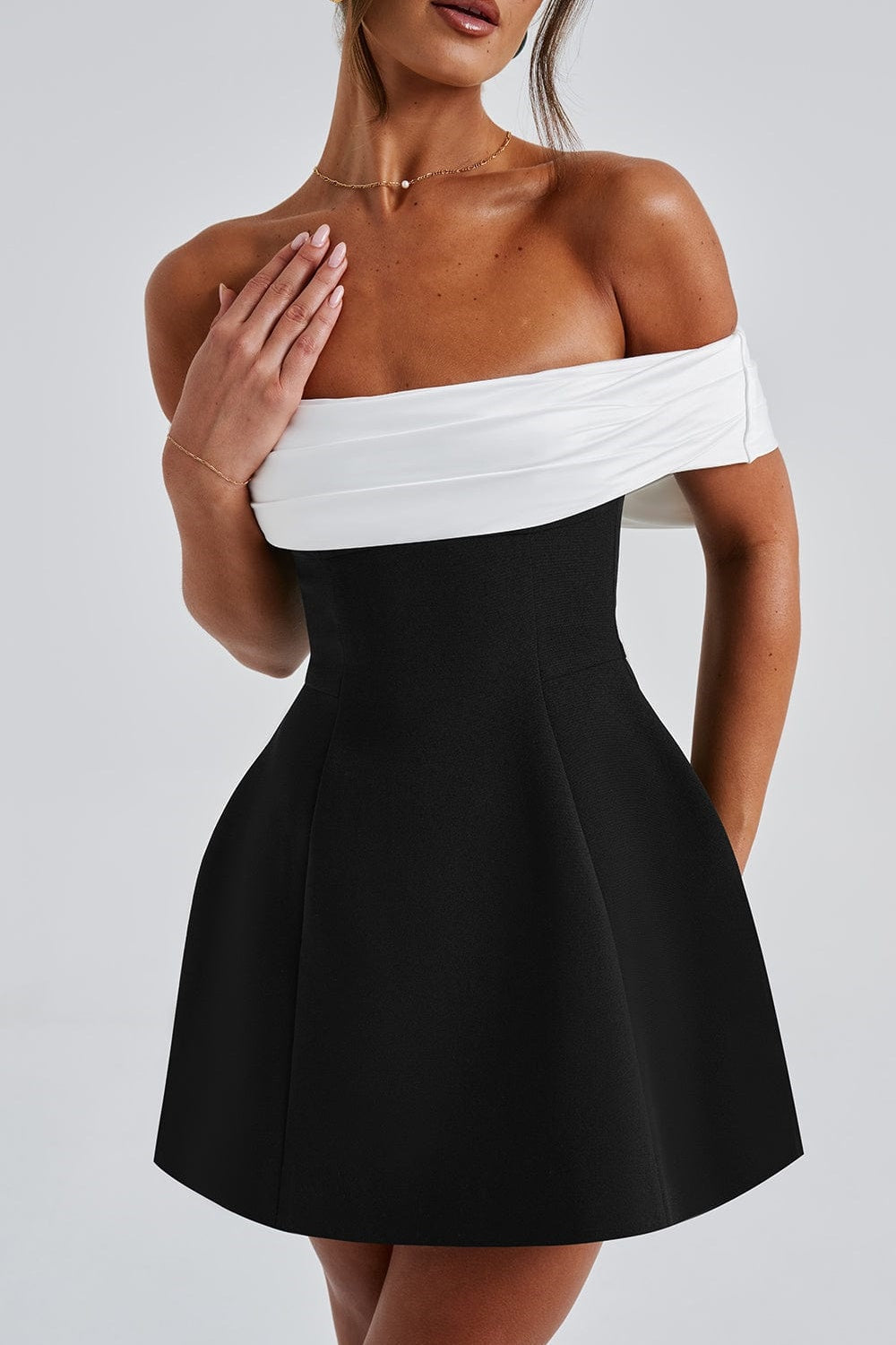 Bow Detail Invisible Zip Dress