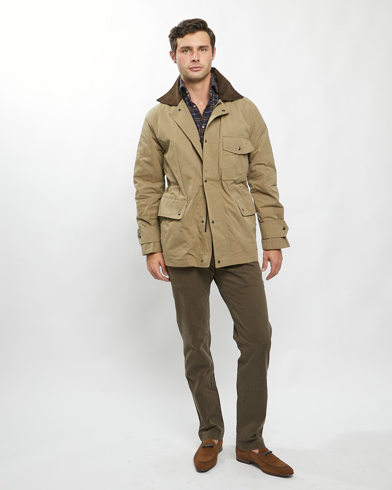 Field Coat in Taupe Canvas