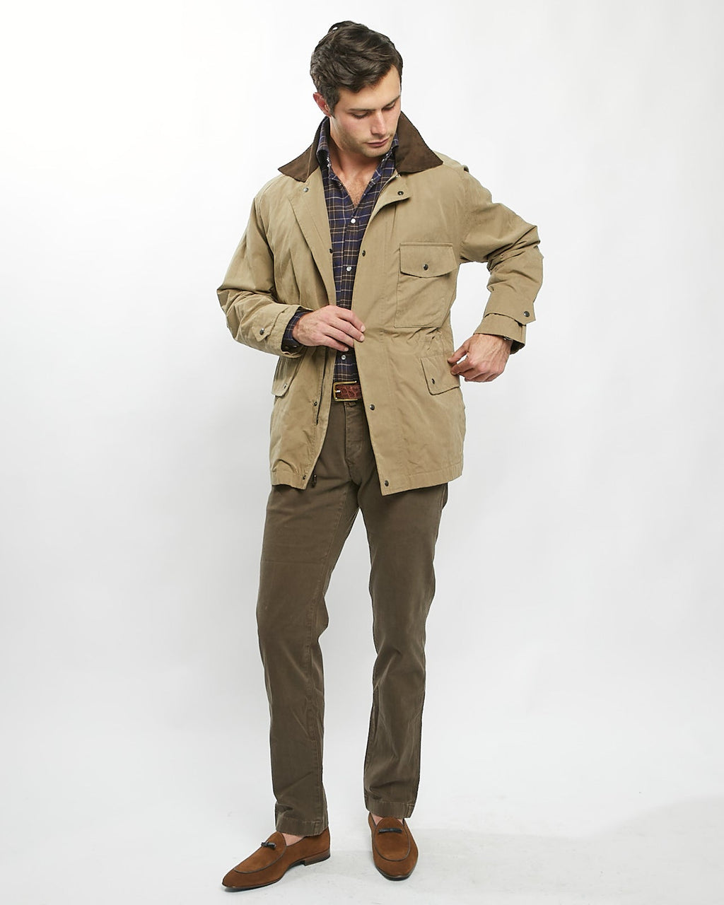 Field Coat in Taupe Canvas