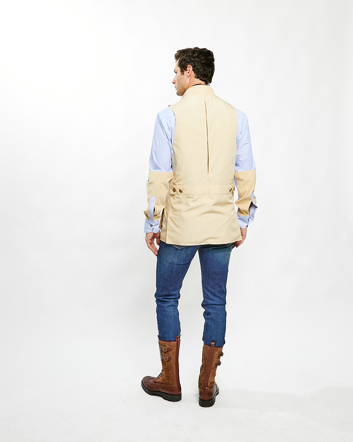 Field Vest in Tan Nylon