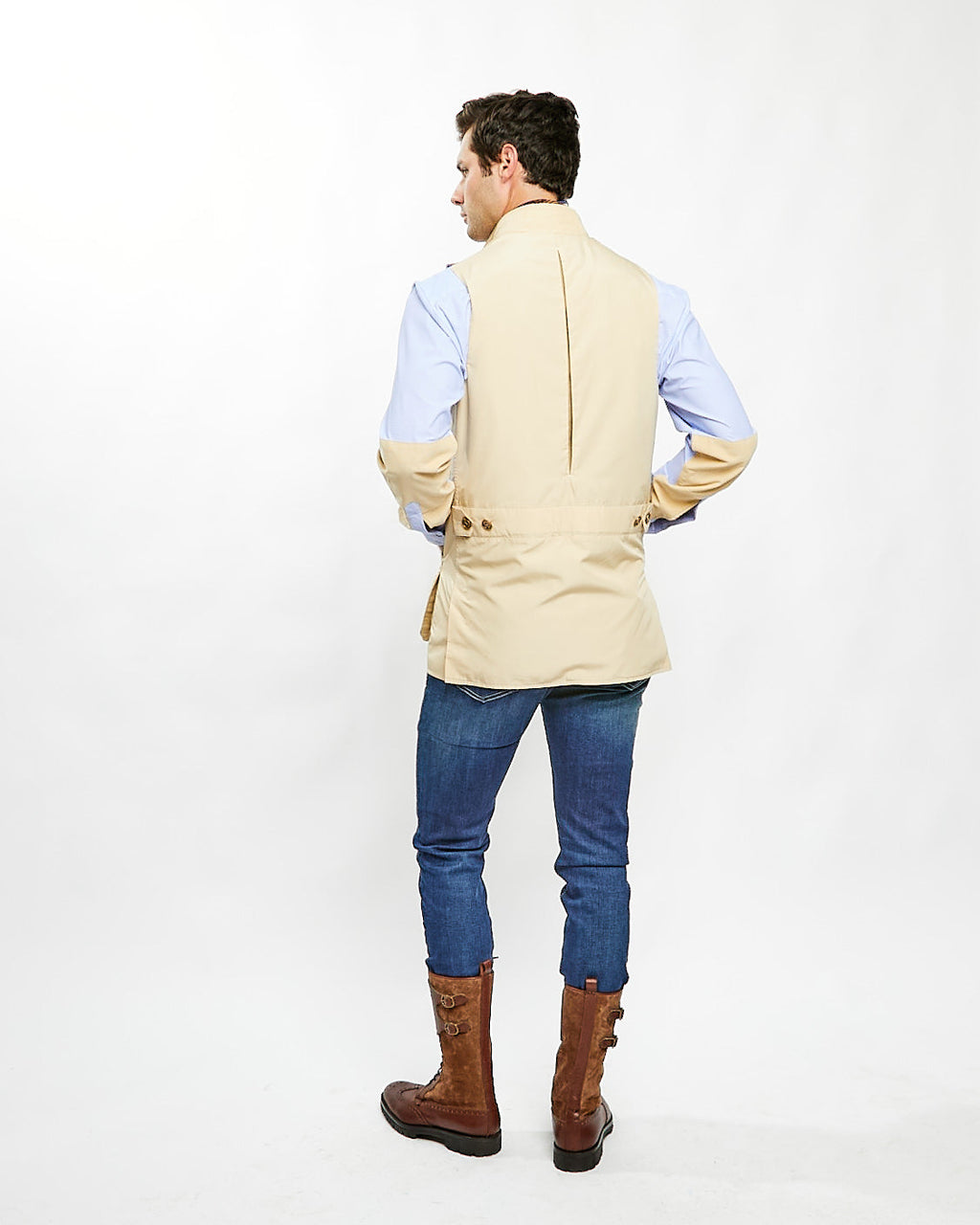 Field Vest in Tan Nylon