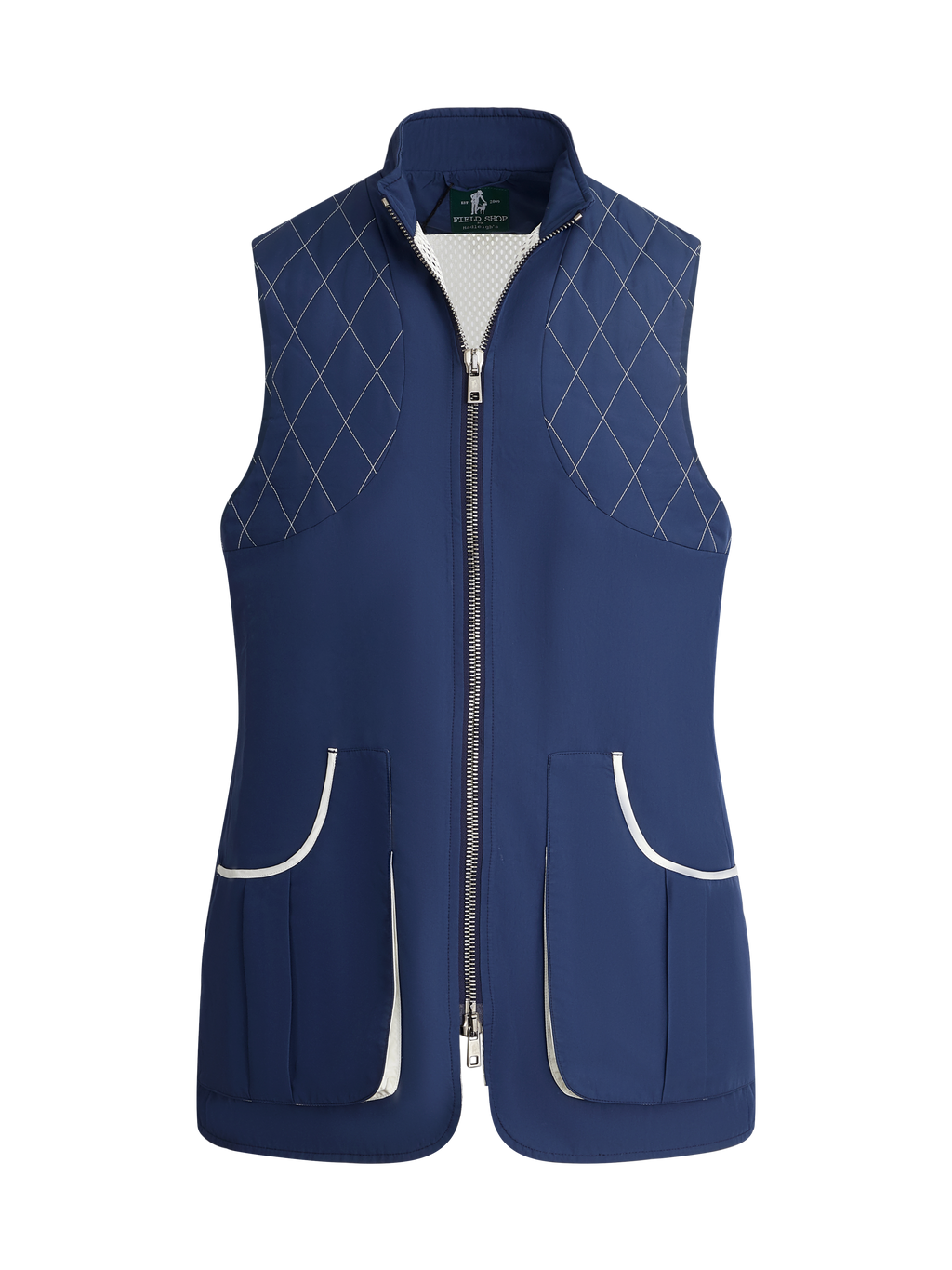 ‌Navy Quilted Technical Field Vest