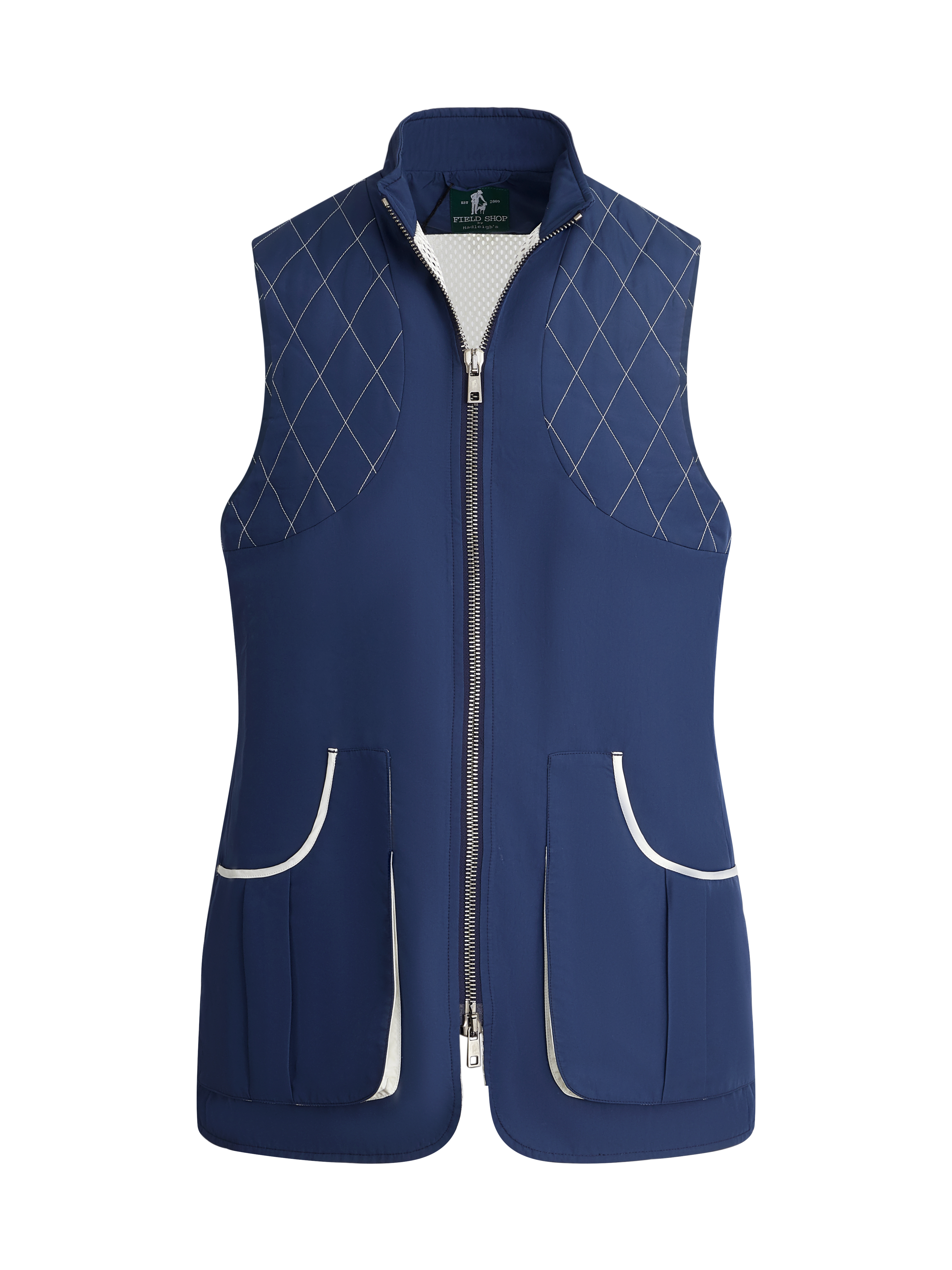 ‌Navy Quilted Technical Field Vest