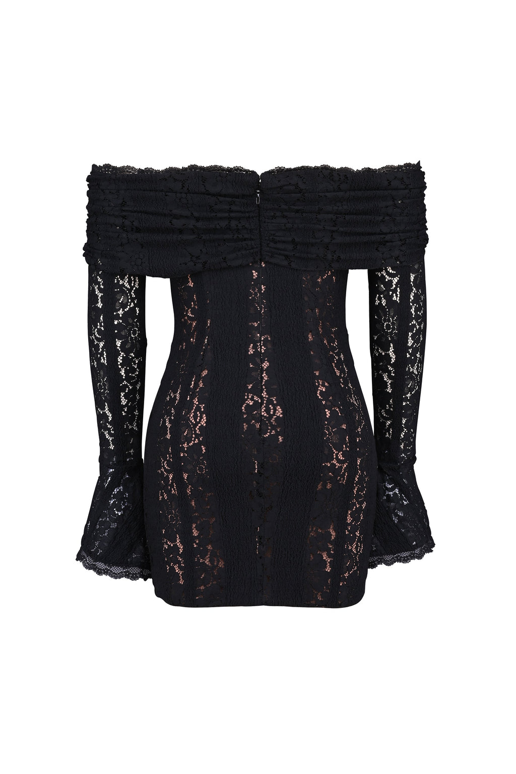 Off-Shoulder Floral Lace Dress