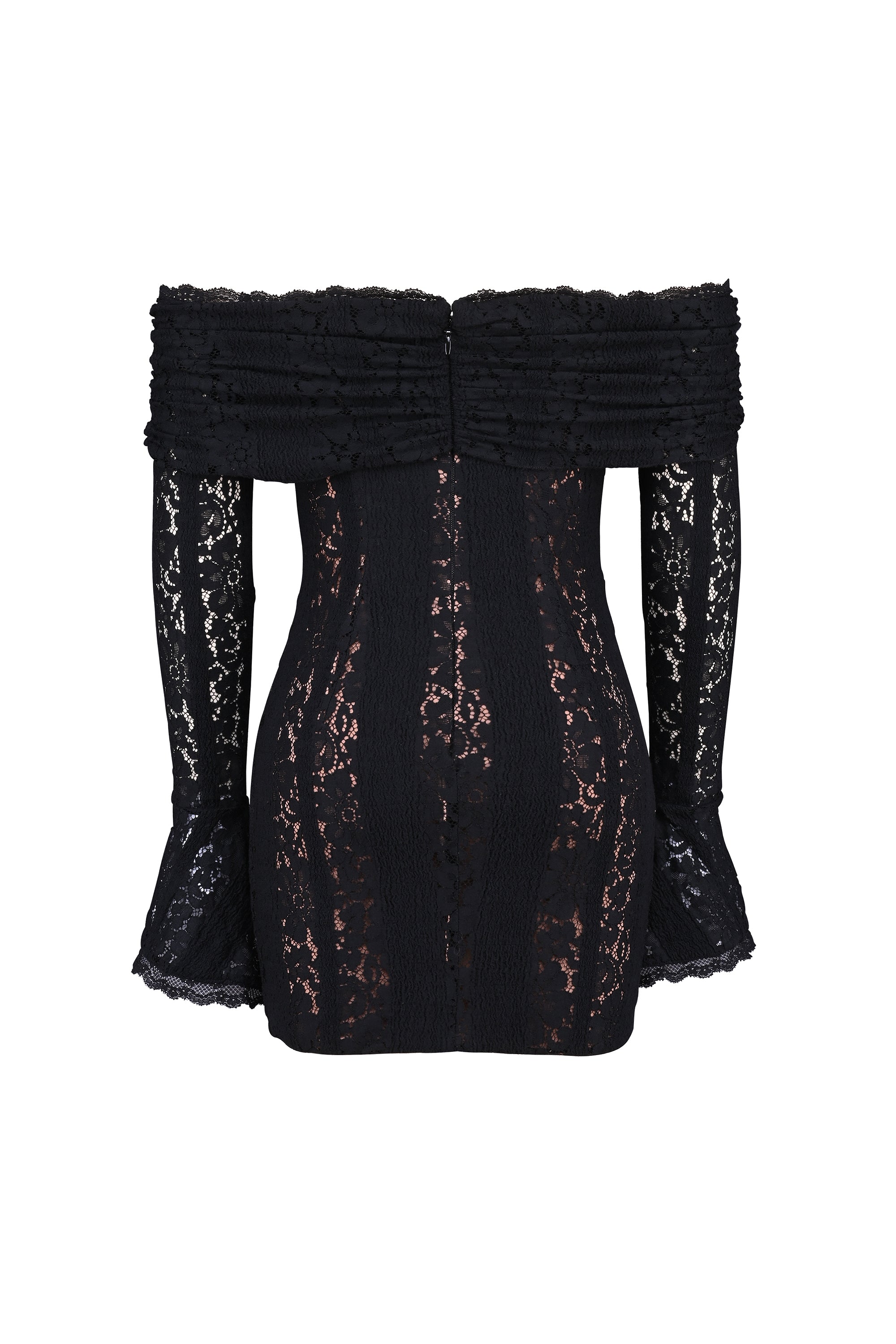 Off-Shoulder Floral Lace Dress