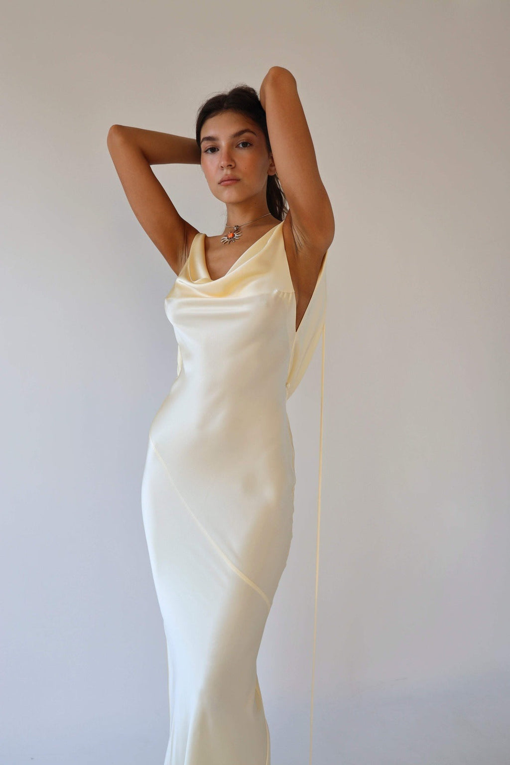 Cowls Backless Satin Maxi
