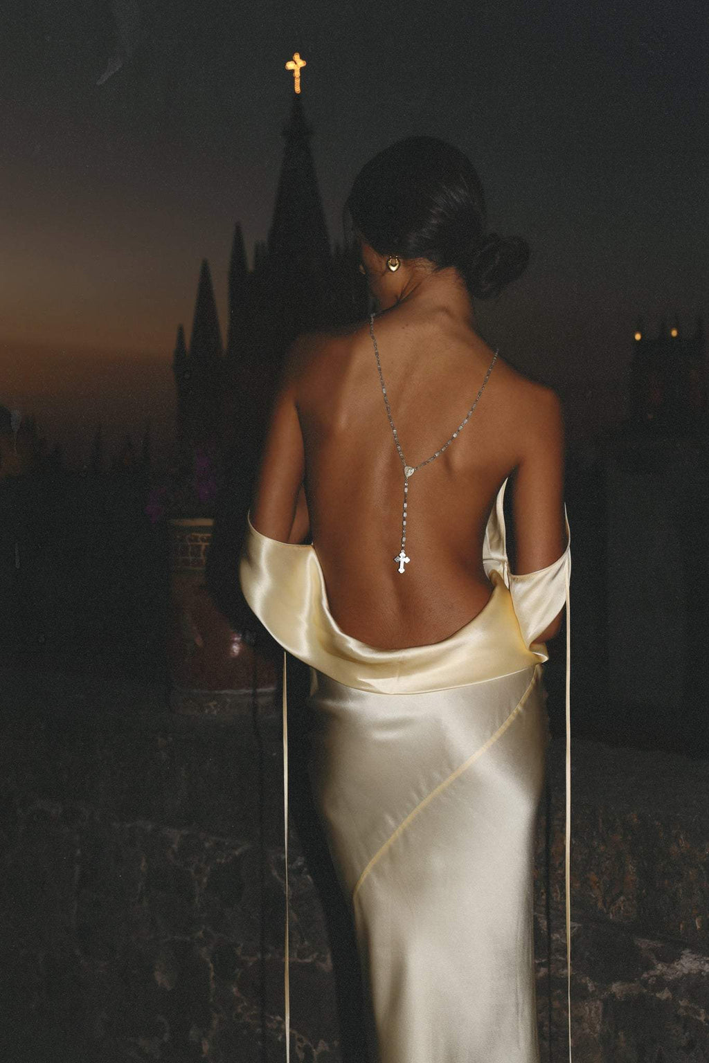 Cowls Backless Satin Maxi