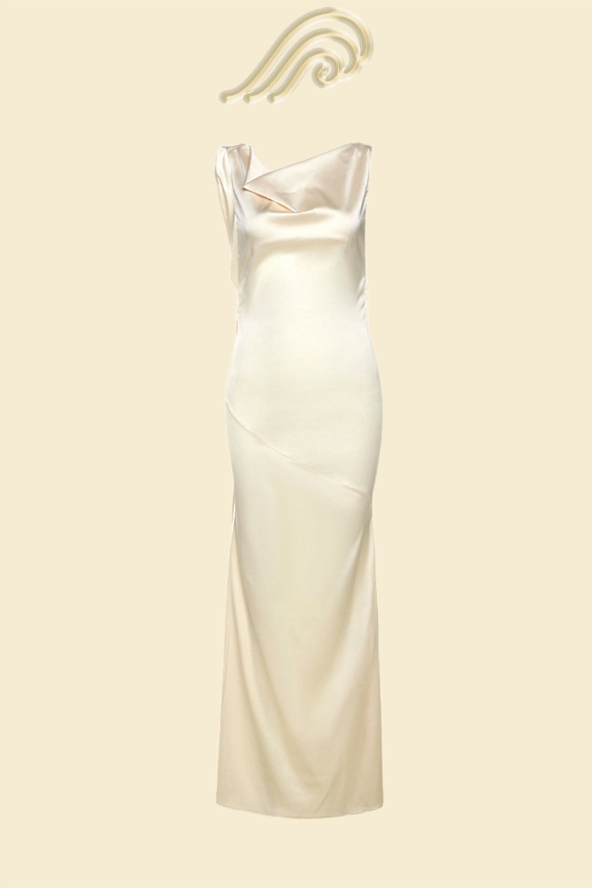 Cowls Backless Satin Maxi