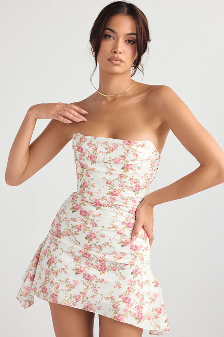 Vintage Glow Satin Boned Mini