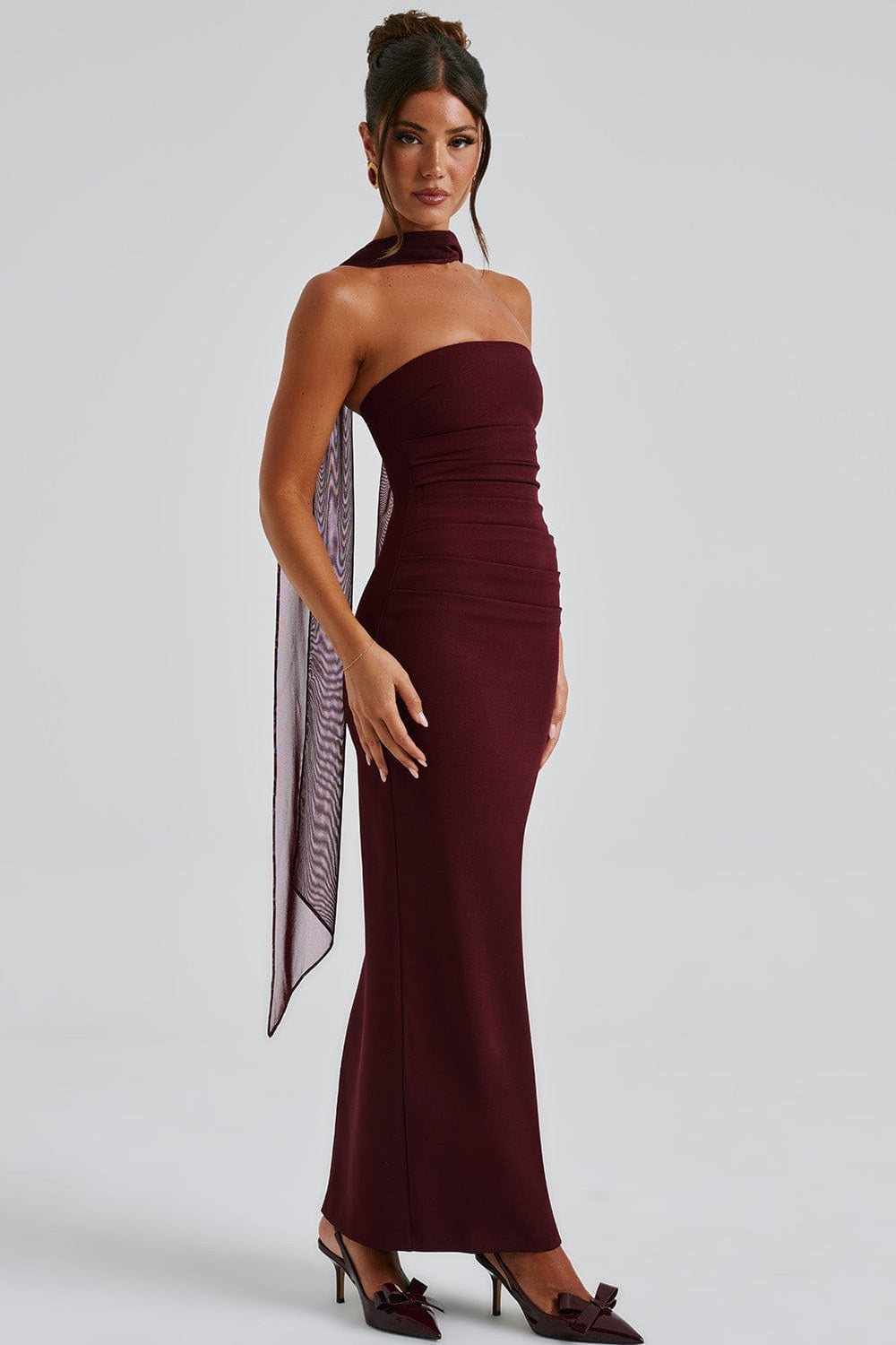 Split Back Invisible Zip Dress